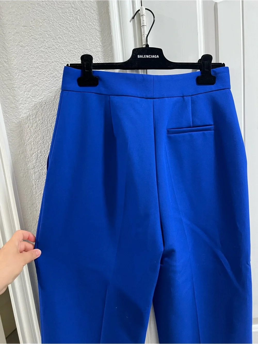 Zara Electric Blue Wide-Leg Tailored Pants